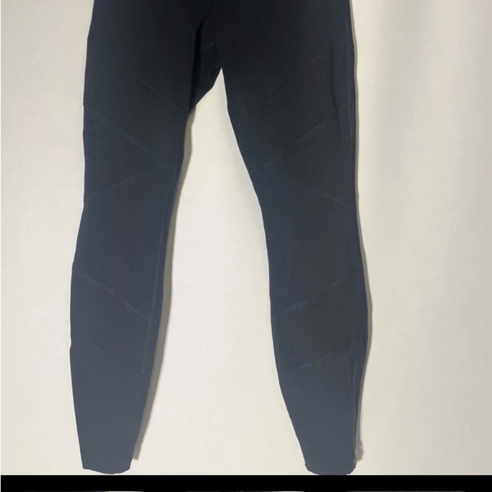 Athleta Black Leggings Sophia Street Moto Ankle Zip